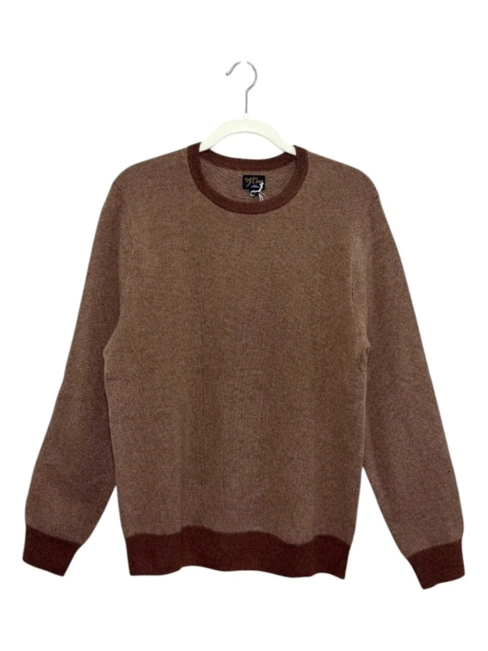 NWT J. Crew Men's Bird's Eye Cashmere Sweater in H. Oak Camel Size M